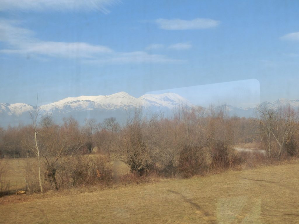 コソボ鉄道の車窓
